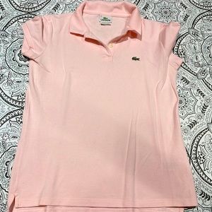 Woman’s Lacoste pink polo size 40 . Like new